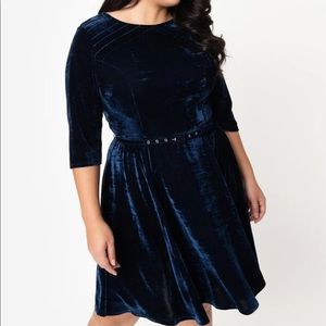 Unique vintage velvet dress